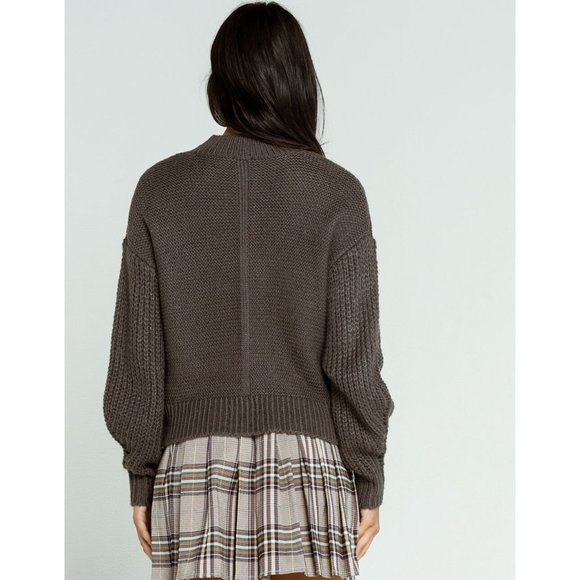 ELODIE Chunky Sweater in Forged Iron - NWT - Size Large - Picture 3 of 4